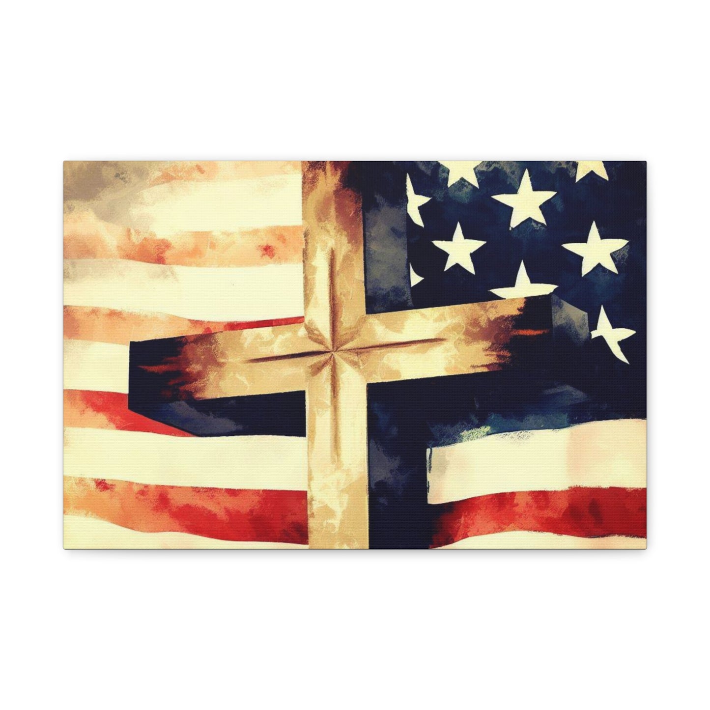 Christian wall art, Flag wall art, Canvas Gallery Wraps - SaviTraviDesigns