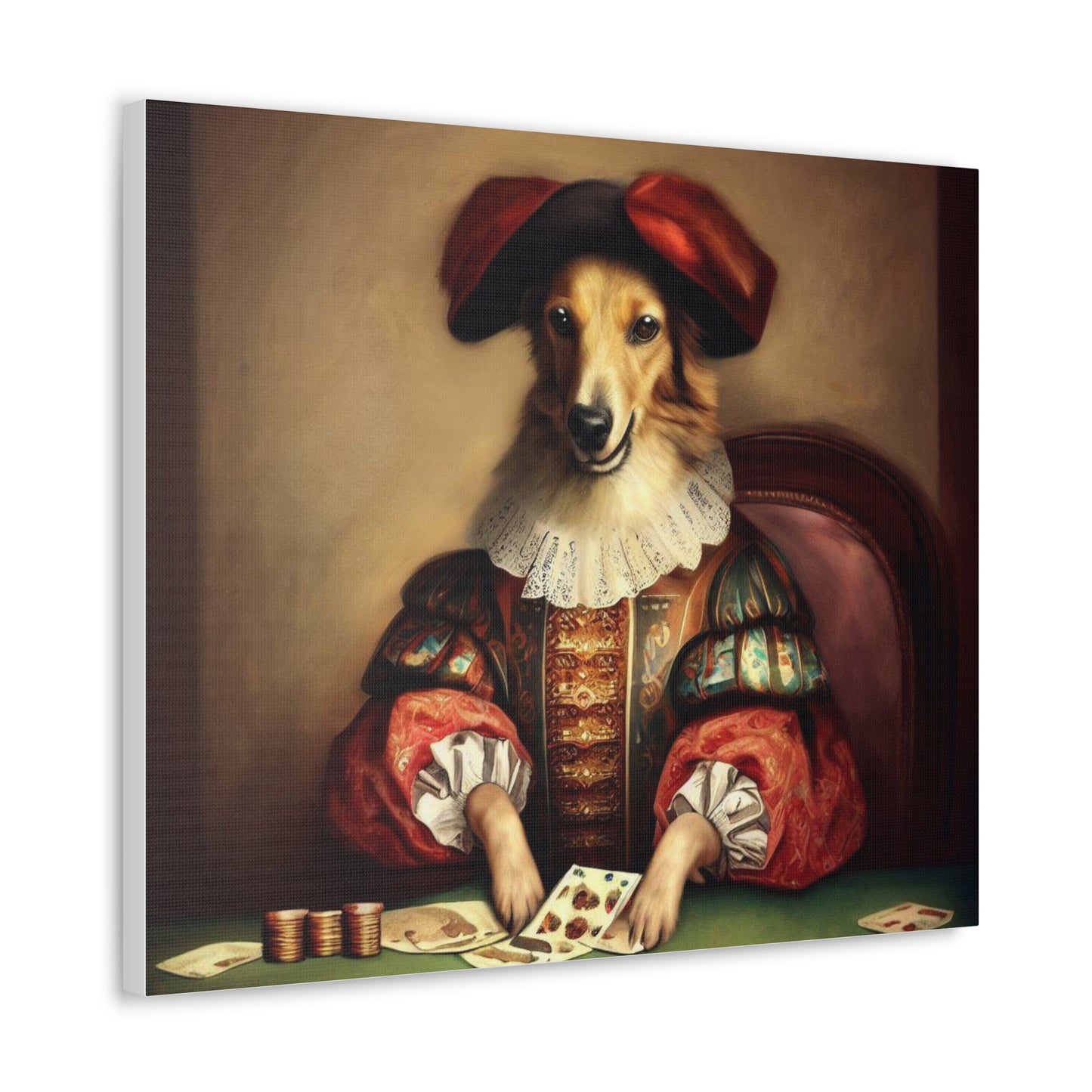 Fancy Dog, Canvas Dog Art, Dog Wall Art, Canine Canvas Art,Canvas Gallery Wraps, Pet Art - SaviTraviDesigns