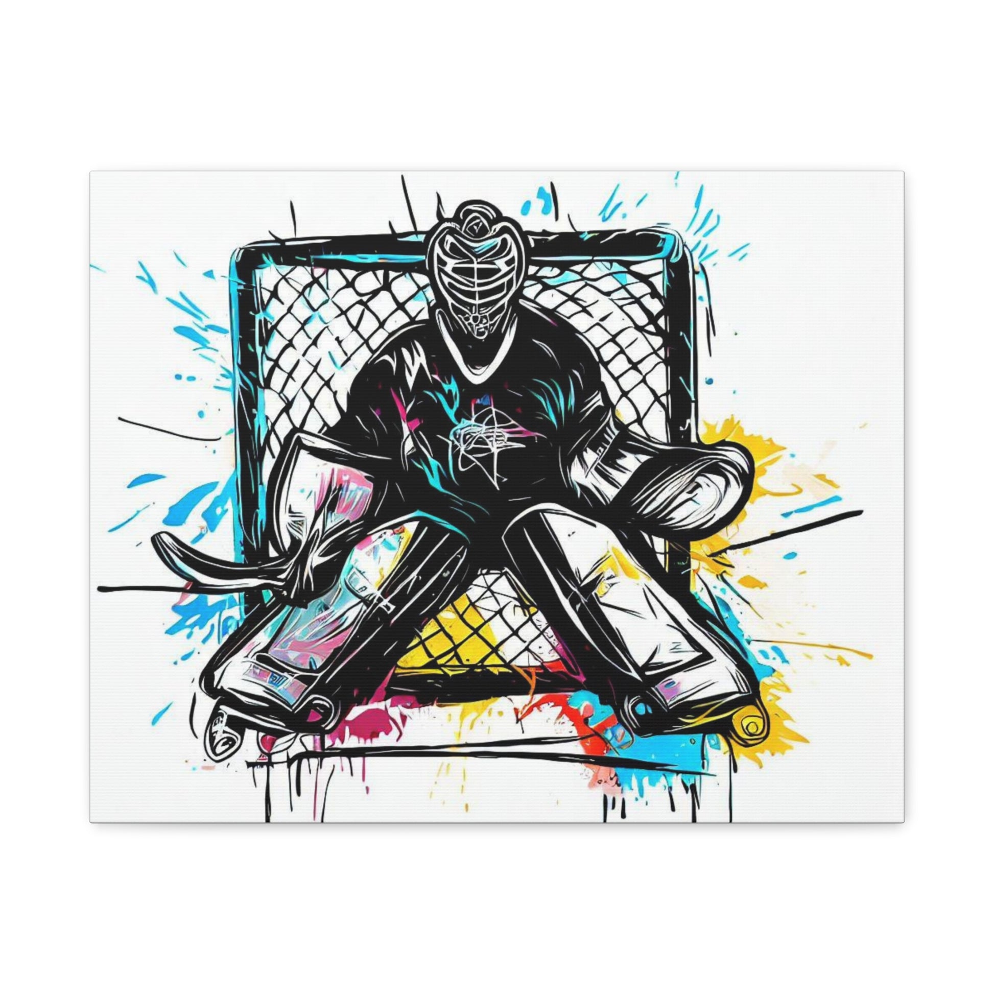 Hockey Goalie, Graffiti art prints, Street art canvas, Urban art decor, Graffiti-style wall art, Graffiti canvas prints, Street art posters - SaviTraviDesigns