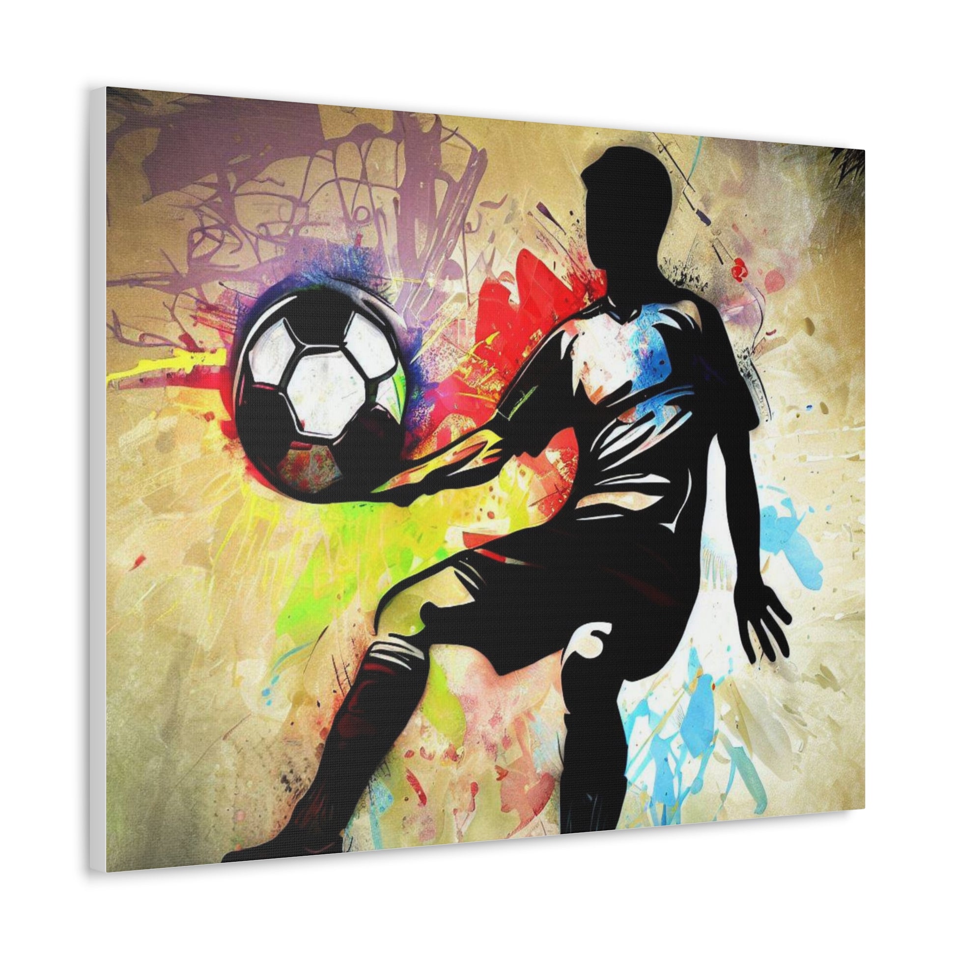 Soccer Player, Graffiti art prints, Street art canvas, Urban art decor, Graffiti-style wall art, Graffiti canvas prints, Street art posters - SaviTraviDesigns