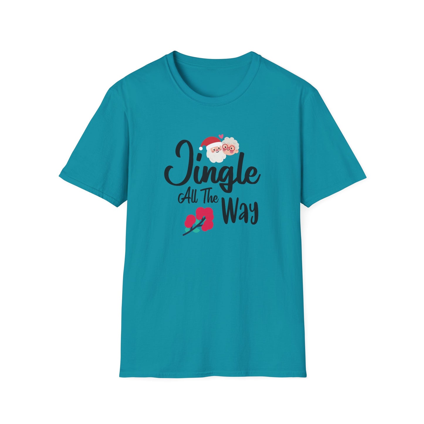 Jingle All The Way Holiday Graphic Shirt Tropical Blue