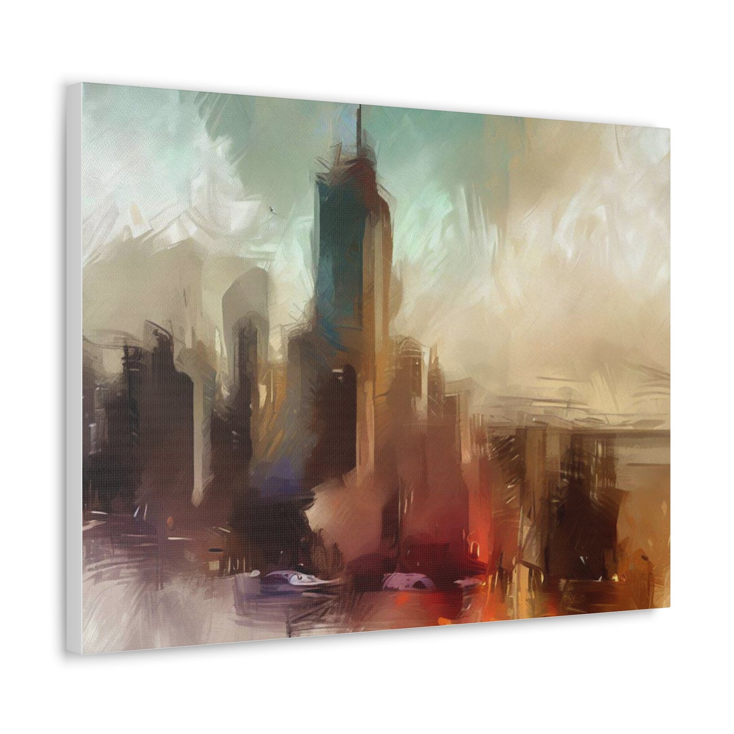 Cityscape wall art, city wall art, city art, Canvas Gallery Wraps