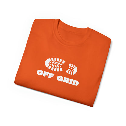 Off Grid Boot Print | Hiking & Camping Tee | Nature-Inspired Outdoor Apparel