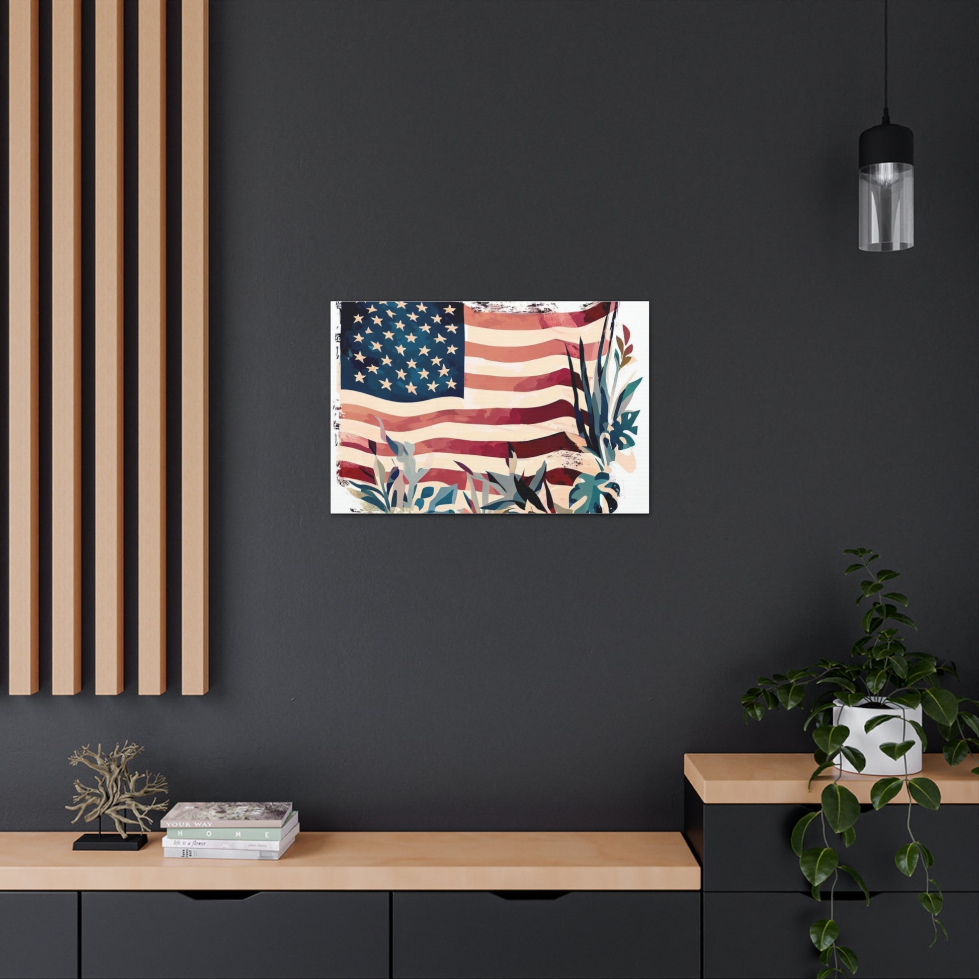 American Flag wall art, Flag wall art, Canvas Gallery Wraps - SaviTraviDesigns