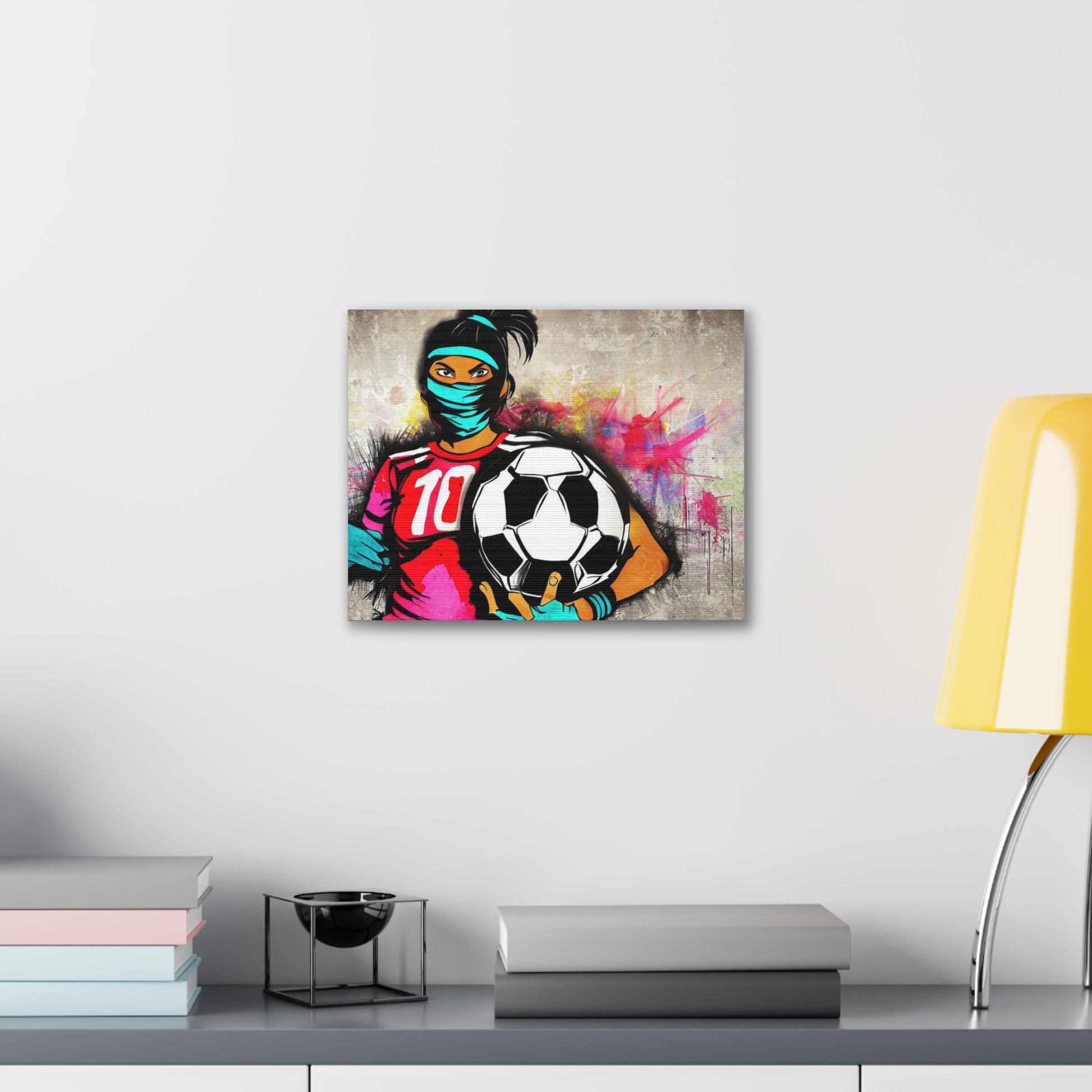 Soccer Player, Futbol Player, Graffiti art prints, Street art canvas, Urban art decor, Graffiti-style wall art, Graffiti canvas prints, Street art posters - SaviTraviDesigns