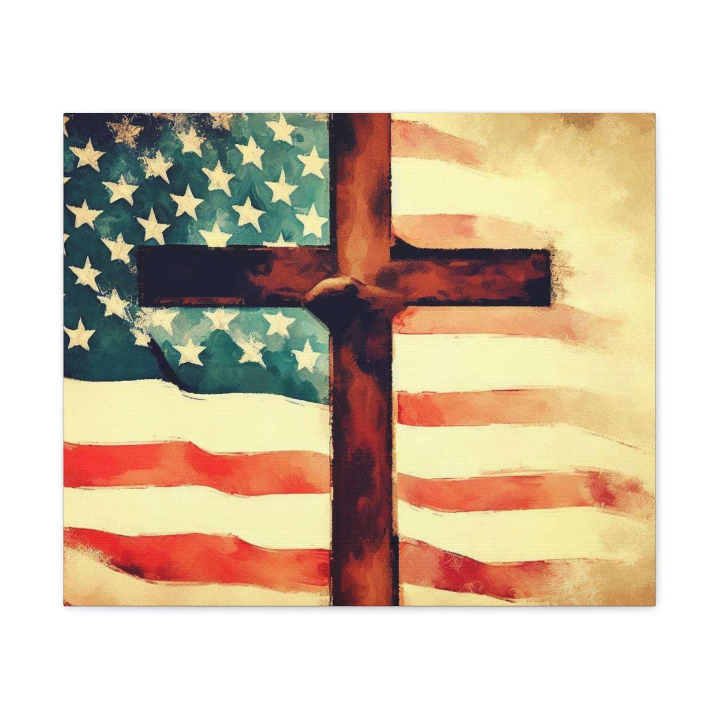 Christian wall art, Flag wall art, Canvas Gallery Wraps - SaviTraviDesigns