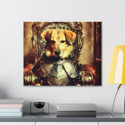 Fancy Dog, Canvas Dog Art, Dog Wall Art, Canine Canvas Art, Canvas Gallery Wraps