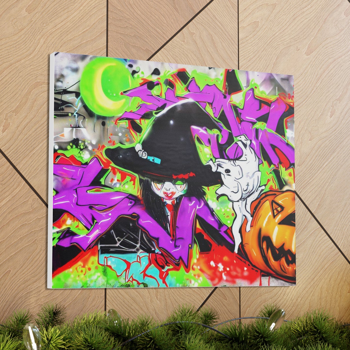 Halloween art, Witch canvas prints, Scary Halloween decor, Halloween home decor, Halloween wall, Gothic wall decor, Canvas Gallery Wraps