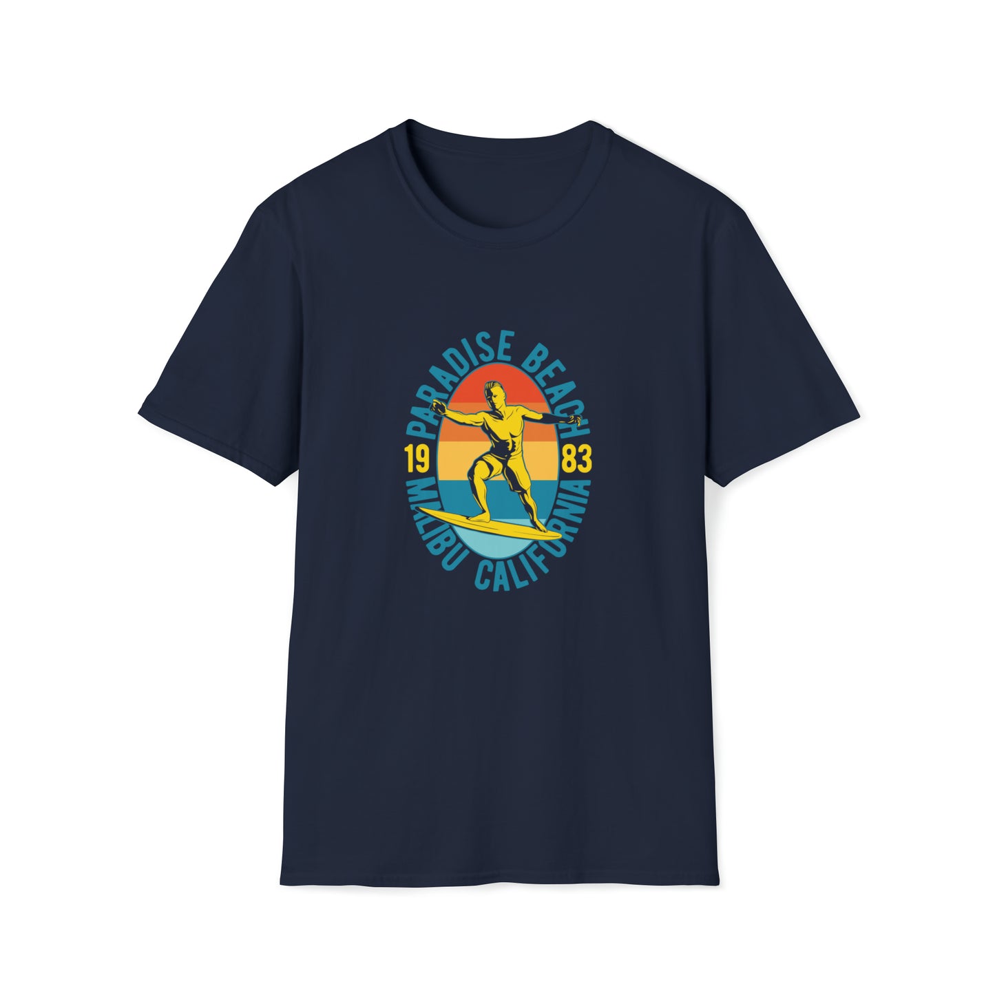 Paradise Beach Malibu |Beach Lifestyle Shirts | Summer Vibe Apparel Navy