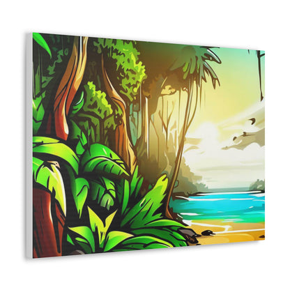 Jungle Sunset, Graffiti art prints, Street art canvas, Urban art decor, Graffiti-style wall art, Graffiti canvas prints, Street art posters - SaviTraviDesigns