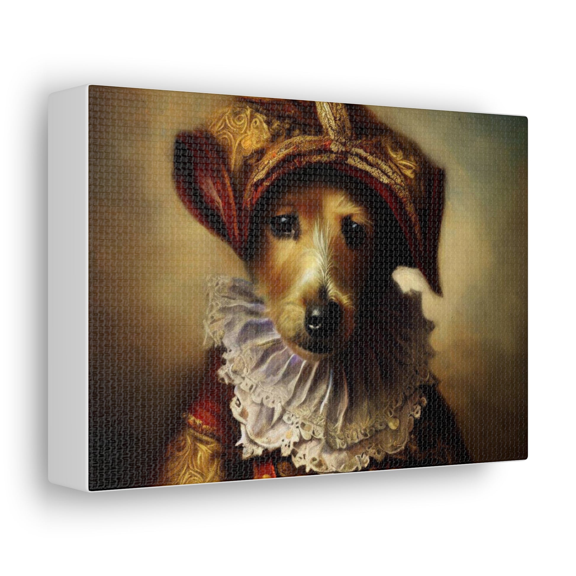 Fancy Dog, Canvas Dog Art, Dog Wall Art, Canine Canvas Art,Canvas Gallery Wraps