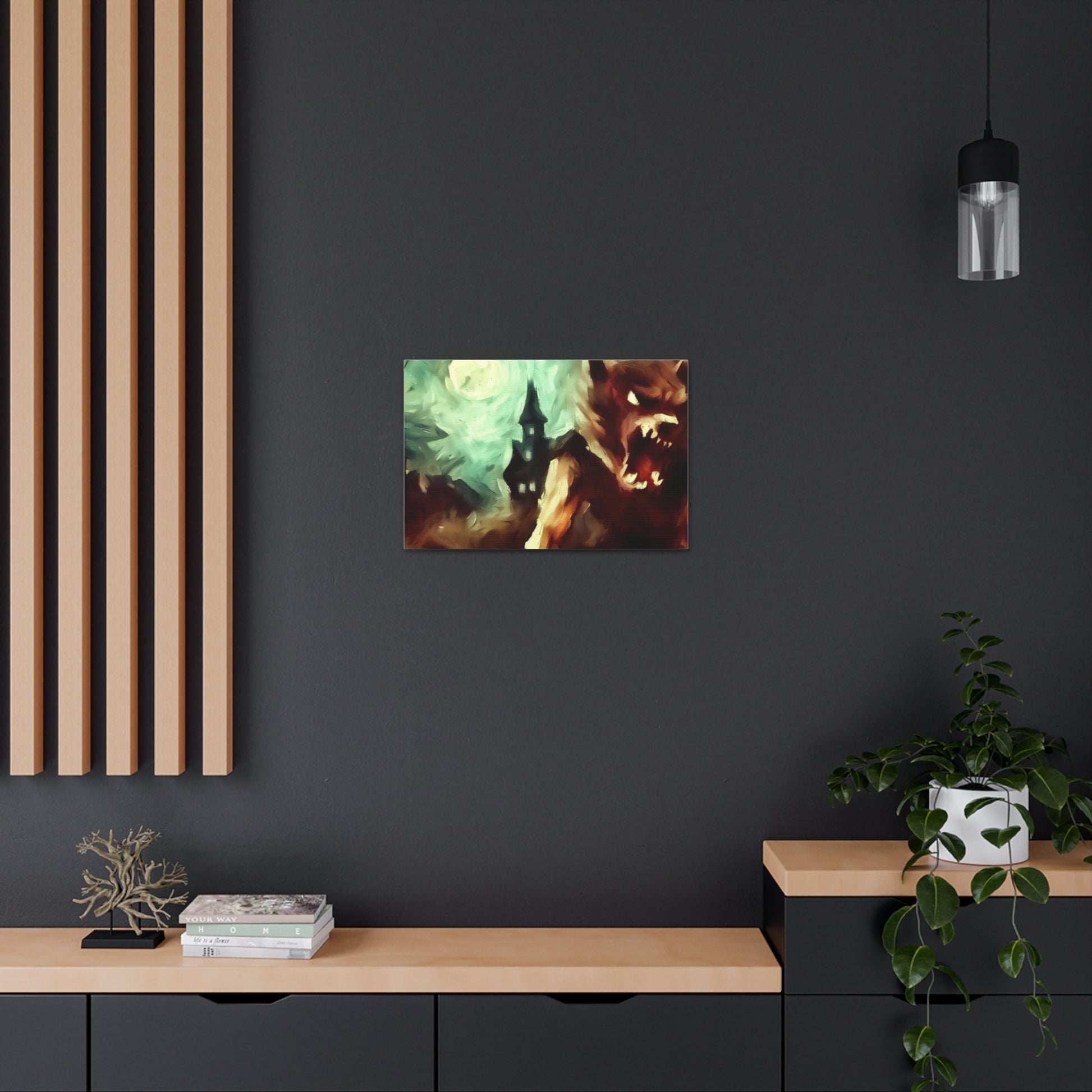 Halloween art, Werewolf canvas prints, Scary Halloween decor, Halloween home decor, Halloween wall, Gothic wall decor, Canvas Gallery Wraps - SaviTraviDesigns