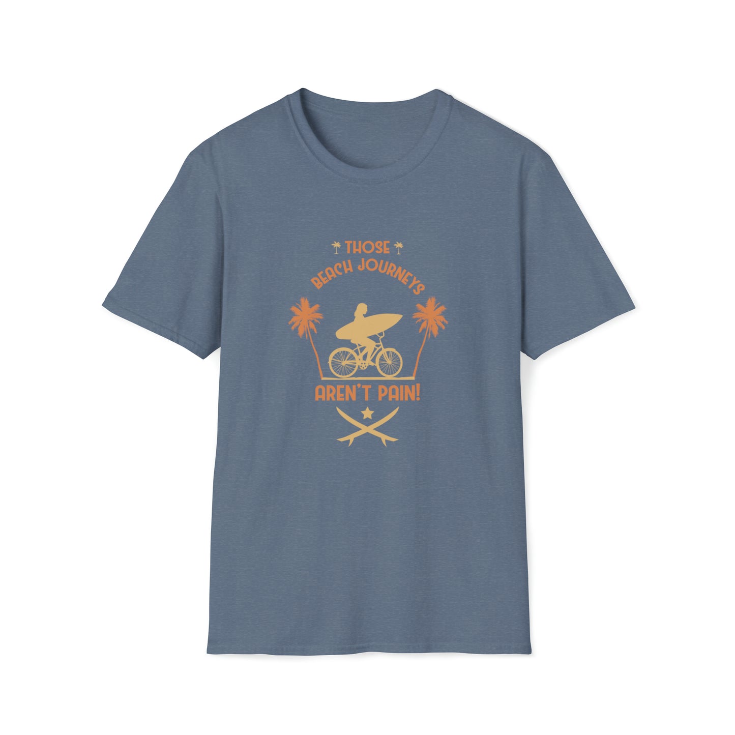 Beach Journey Sand And Sun |Beach Lifestyle Shirts | Summer Vibe Apparel Heather Indigo