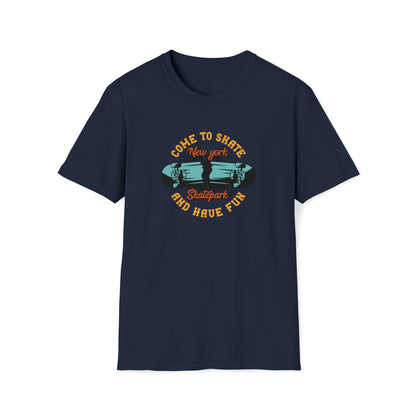 Come To Skate New York Skate |Beach Lifestyle Shirts | Summer Vibe Apparel Navy