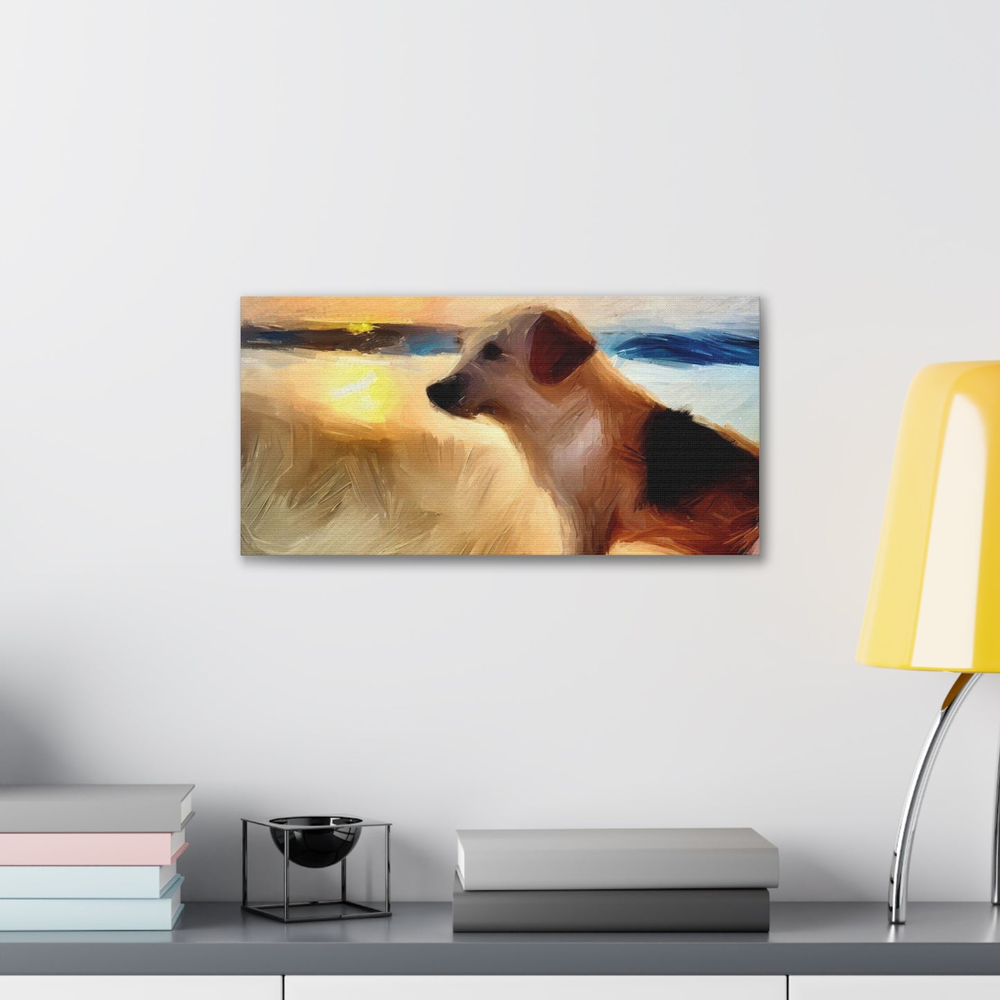 Dog wall art, beach wall art, ocean art, Canvas Gallery Wraps, Pet Beach - SaviTraviDesigns