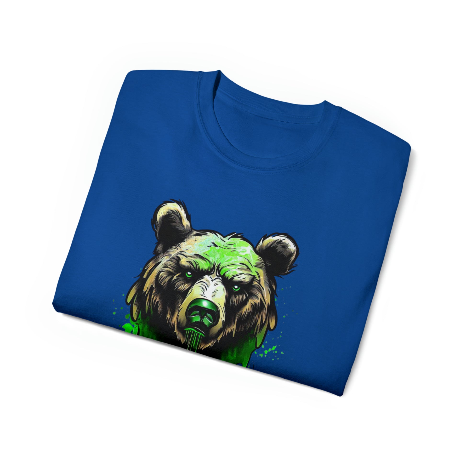 Graffiti Graphic Shirt, Street Art, Urban Art, Unisex Ultra Cotton Tee, Green Bear