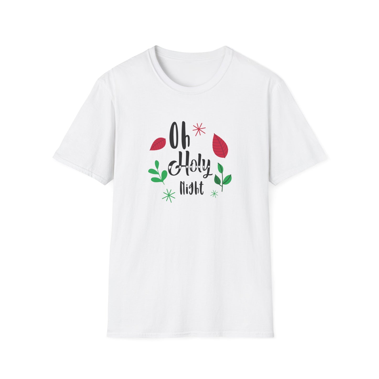 Oh Holy Night Holiday Graphic T Shirt White