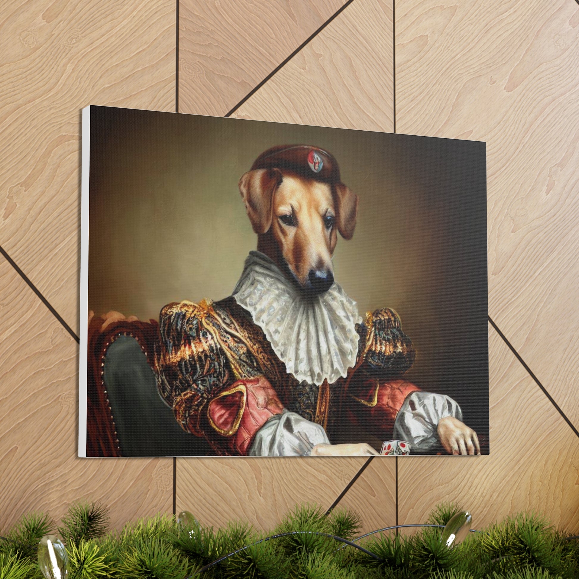 Fancy Dog, Canvas Dog Art, Dog Wall Art, Canine Canvas Art, Canvas Gallery Wraps