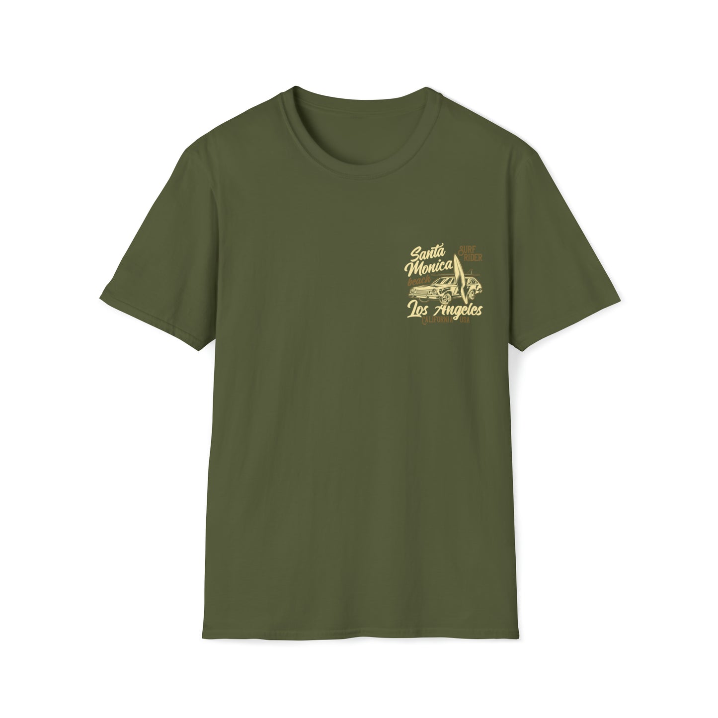 Santa Monica Beach Surf Rider |Beach Life Clothing | Ocean Vibes Apparel Military Green