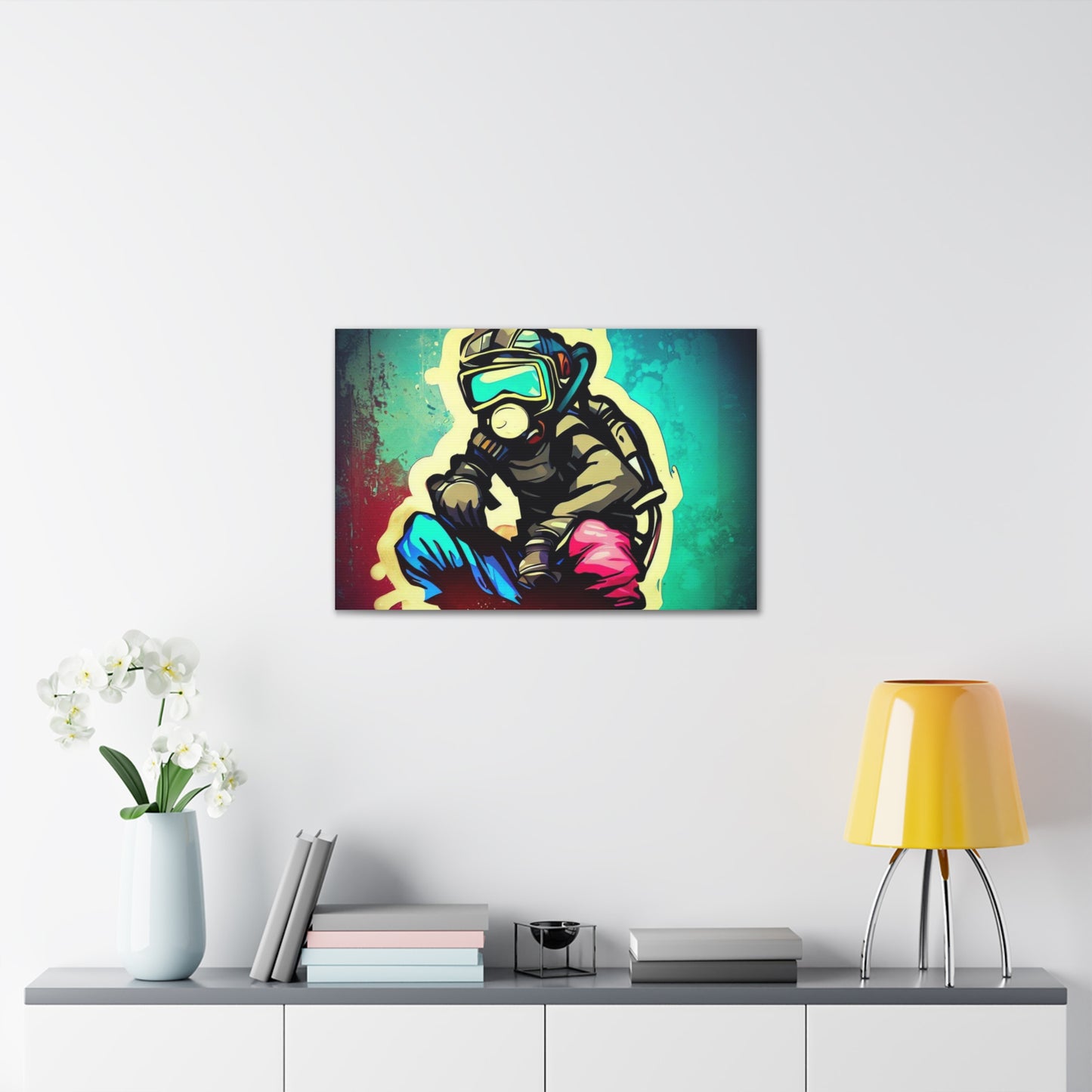 Gasmask, Graffiti Artist, Graffiti art prints, Street art canvas, Urban art decor, Graffiti-style wall art, Graffiti canvas prints, Street art posters - SaviTraviDesigns