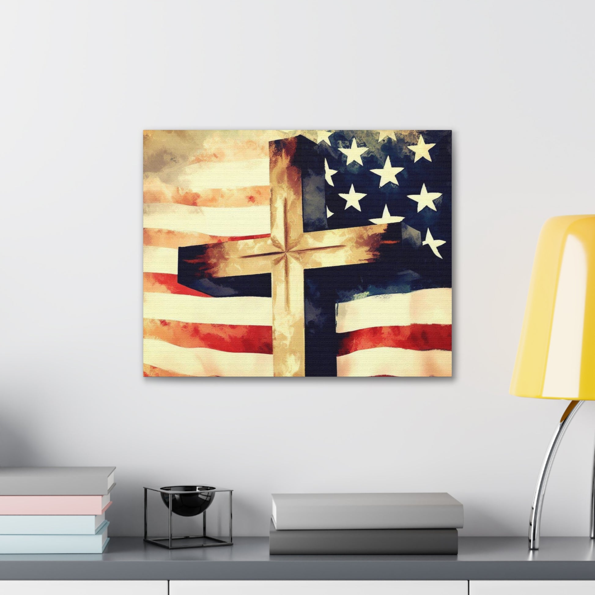 Christian wall art, Flag wall art, Canvas Gallery Wraps - SaviTraviDesigns