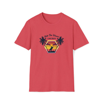 Ride The Waves |Beach Lifestyle Shirts | Summer Vibe Apparel Heather Red