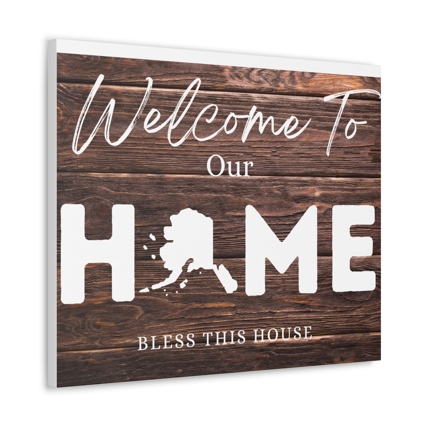 Alaska, Rustic Welcome to Our Home Sign, Our first home Sign, New Home Sign, Housewarming Gift, Personalized Home, Wood Signs, Wall Decor