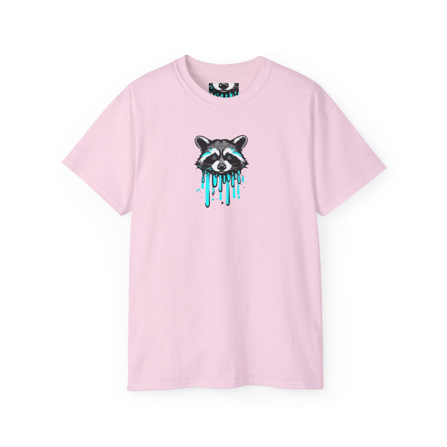 Juicy Blue Raccoon- Graffiti Print T-Shirt