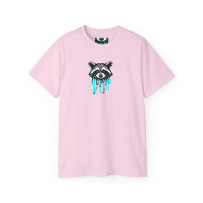 Juicy Blue Raccoon- Graffiti Print T-Shirt