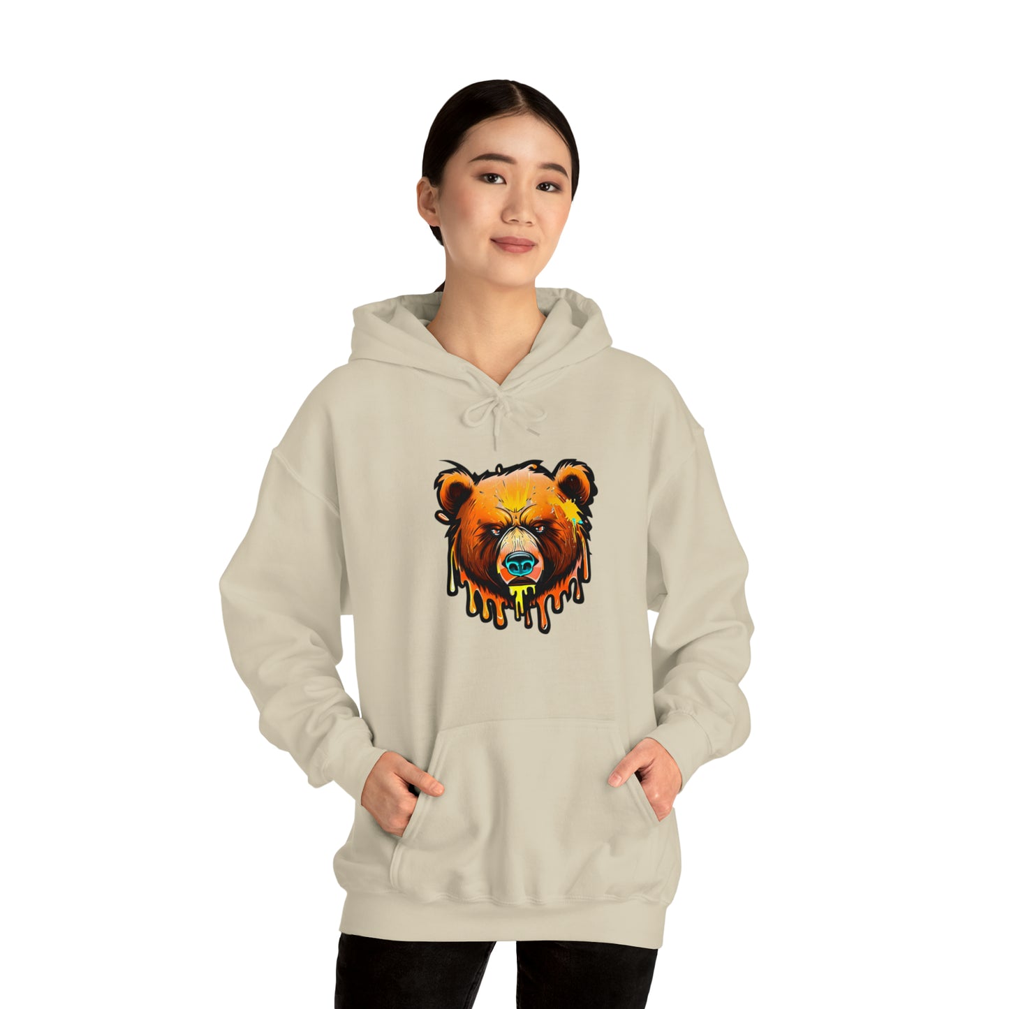 Bear Hoodie, Graffiti Graphic Shirt, Street Art, Urban Art, Unisex Hooded Sweatshirt, Bear Hoodie