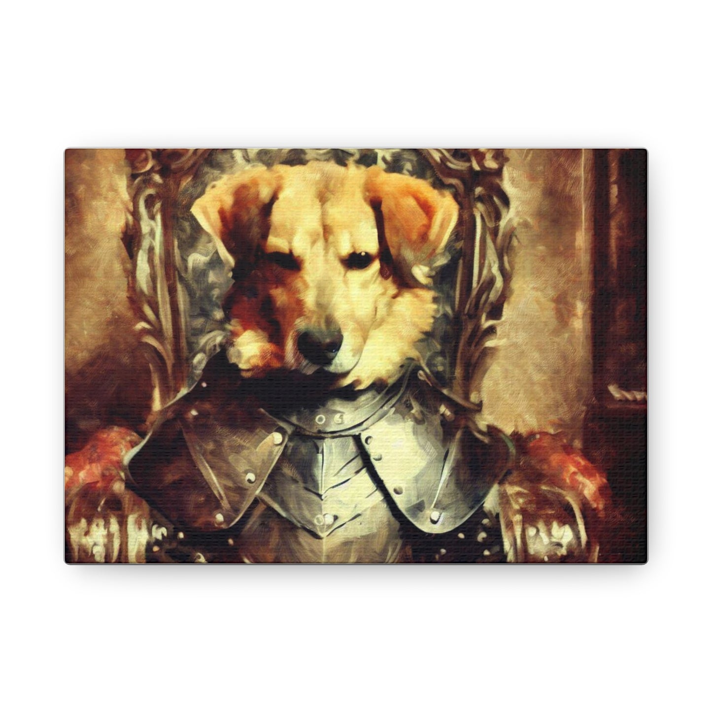 Fancy Dog, Canvas Dog Art, Dog Wall Art, Canine Canvas Art, Canvas Gallery Wraps 7" x 5" Premium Gallery Wraps (1.25″)