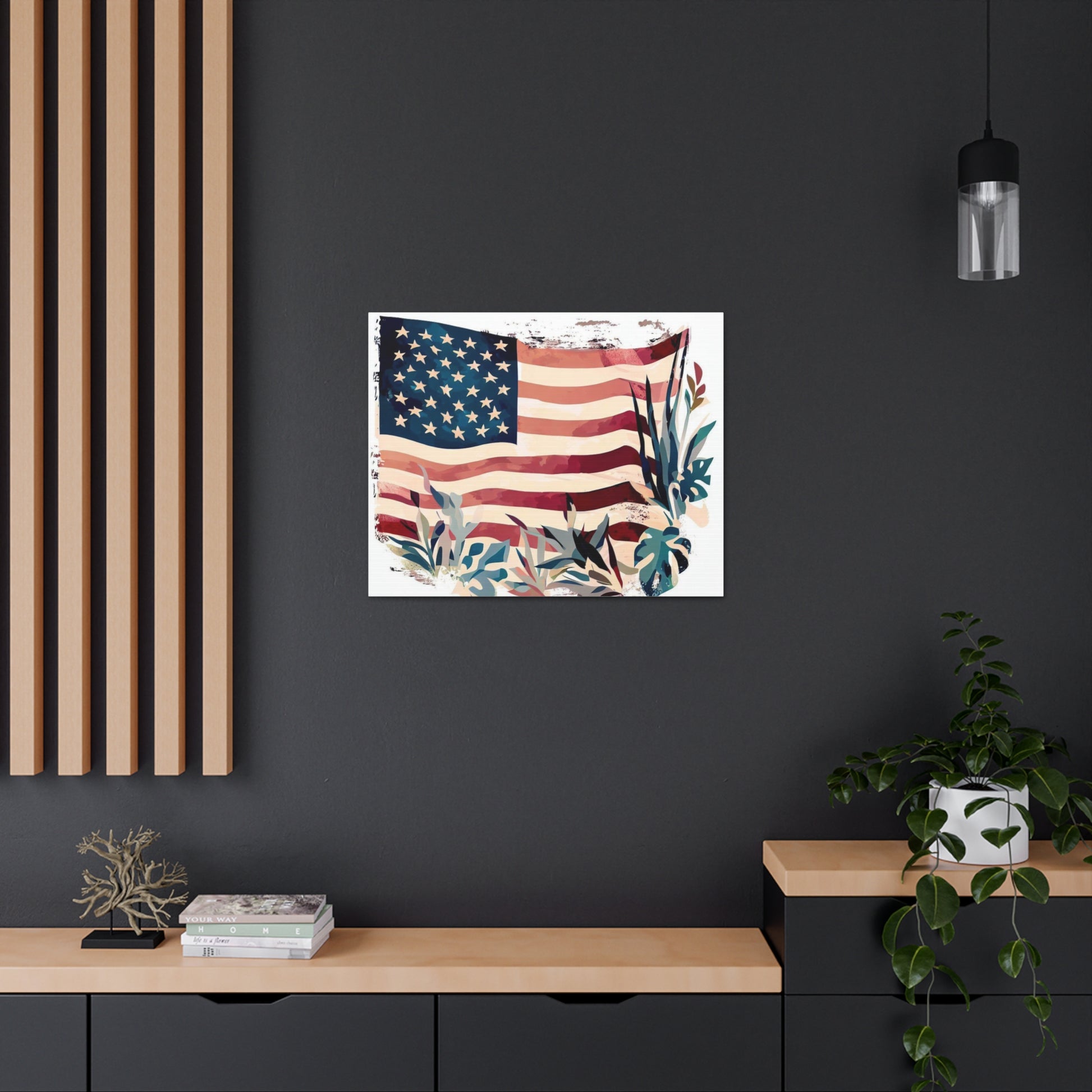 American Flag wall art, Flag wall art, Canvas Gallery Wraps - SaviTraviDesigns