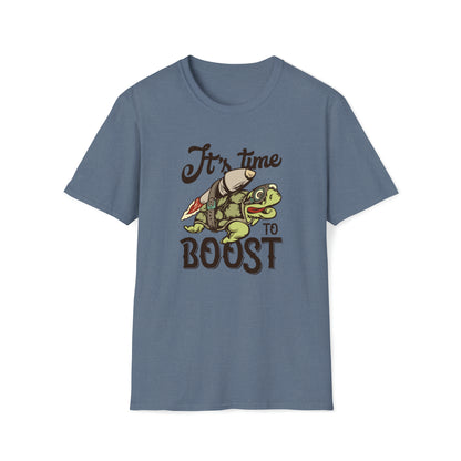 Its Time To Boost |Beach Lifestyle Shirts | Summer Vibe Apparel Heather Indigo