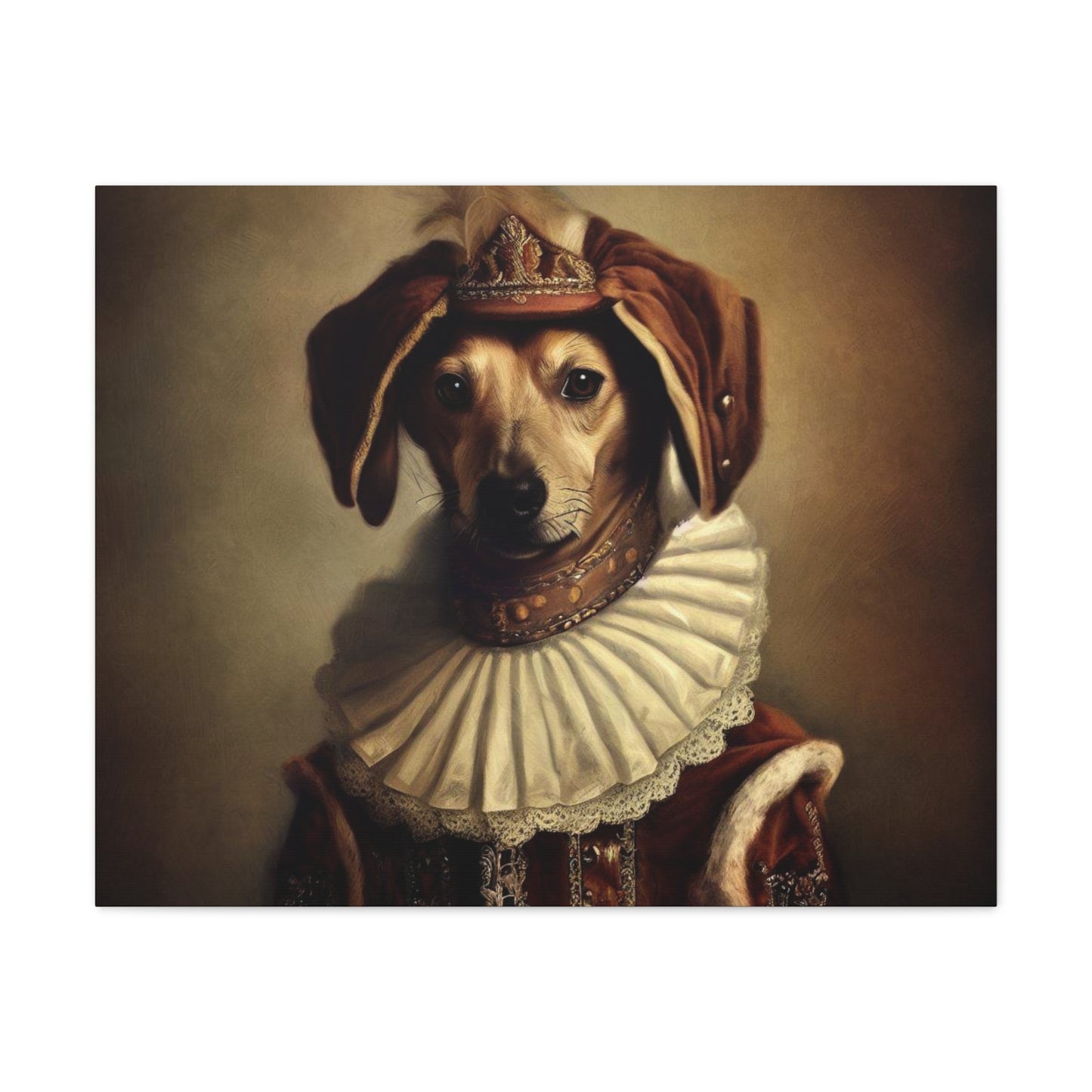 Fancy Dog, Canvas Dog Art, Dog Wall Art, Canine Canvas Art,Canvas Gallery Wraps, Pet Art 30″ x 24″ Premium Gallery Wraps (1.25″)