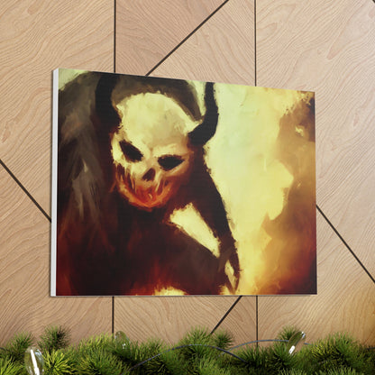 Halloween art, Demon canvas prints, Scary Halloween decor, Halloween home decor, Halloween wall, Gothic wall decor, Canvas Gallery Wraps - SaviTraviDesigns