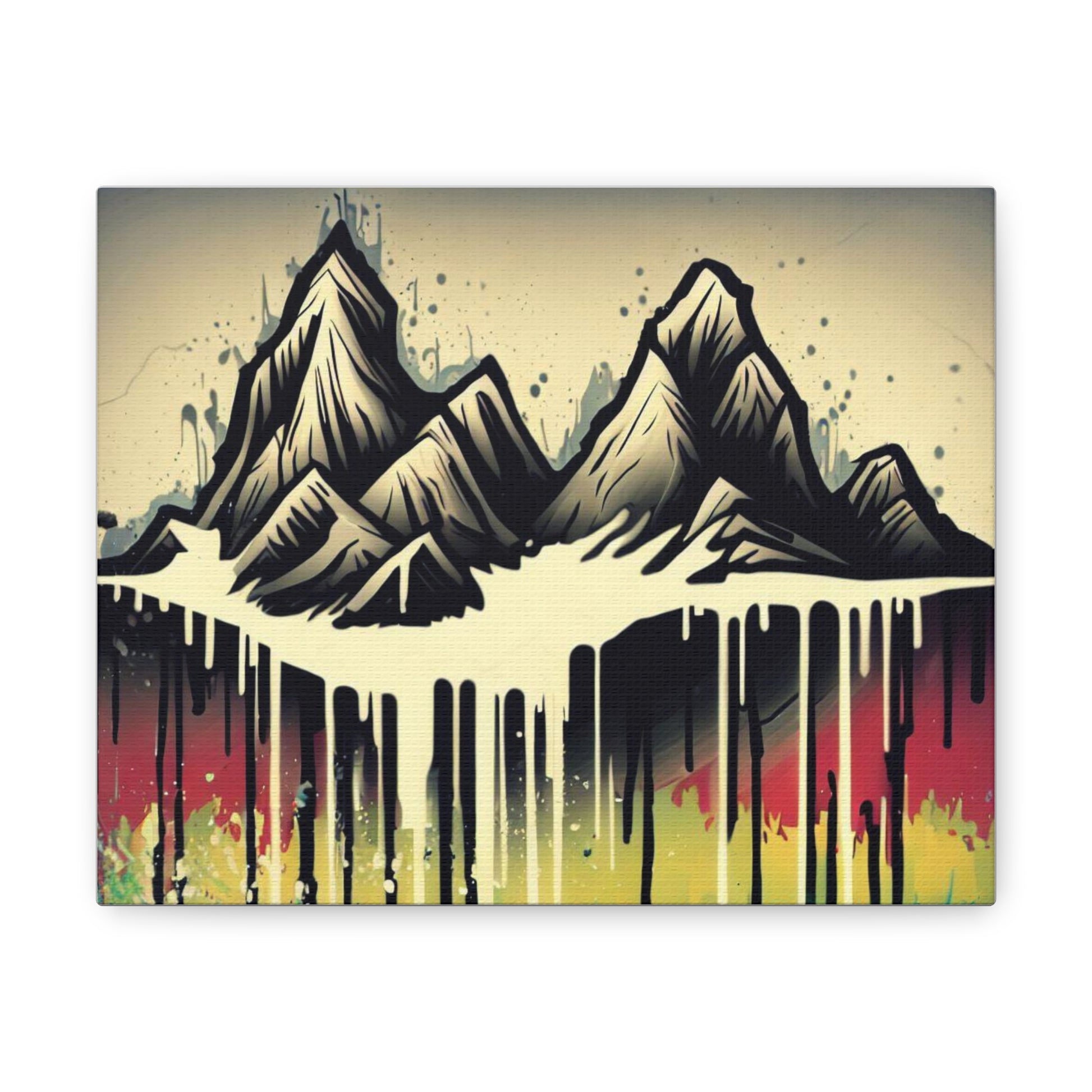 Mountain Waterfall, Graffiti-inspired home decor, Modern street art prints, Graffiti wall art, Street art canvas art, Graffiti artist prints - SaviTraviDesigns