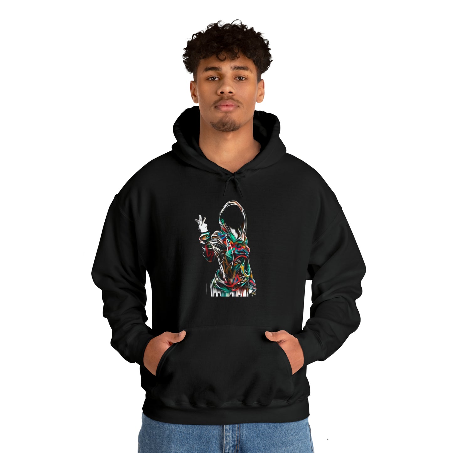 Graffiti Hoodie, Hooded Sweatshirt, Digital Female, Urban Street Design - SaviTraviDesigns