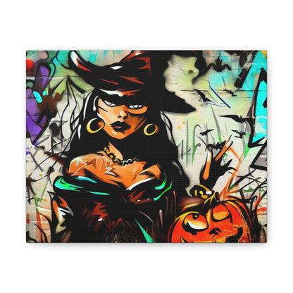 Halloween art, Witch canvas prints, Scary Halloween decor, Halloween home decor, Halloween wall, Gothic wall decor, Canvas Gallery Wraps 10″ x 8″ Premium Gallery Wraps (1.25″)