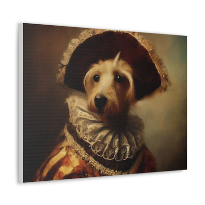 Fancy Dog, Canvas Dog Art, Dog Wall Art, Canine Canvas Art,Canvas Gallery Wraps, Pet Art, King Dog - SaviTraviDesigns