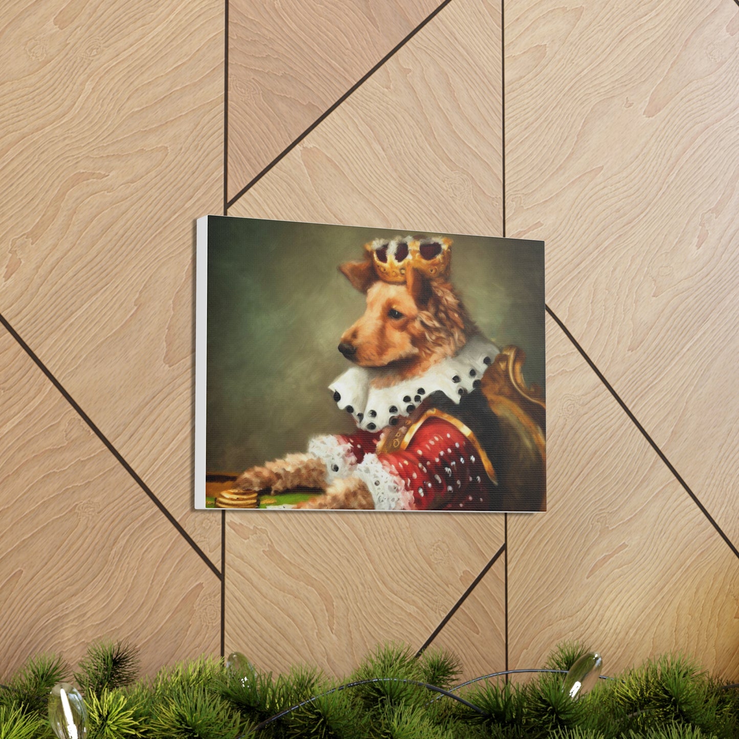 Fancy Dog, Canvas Dog Art, Dog Wall Art, Canine Canvas Art,Canvas Gallery Wraps, Pet Art, King Dog - SaviTraviDesigns