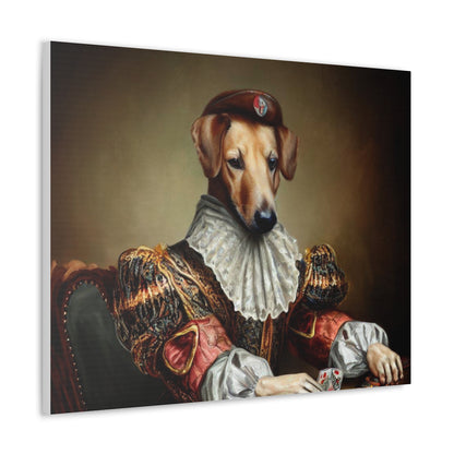 Fancy Dog, Canvas Dog Art, Dog Wall Art, Canine Canvas Art, Canvas Gallery Wraps