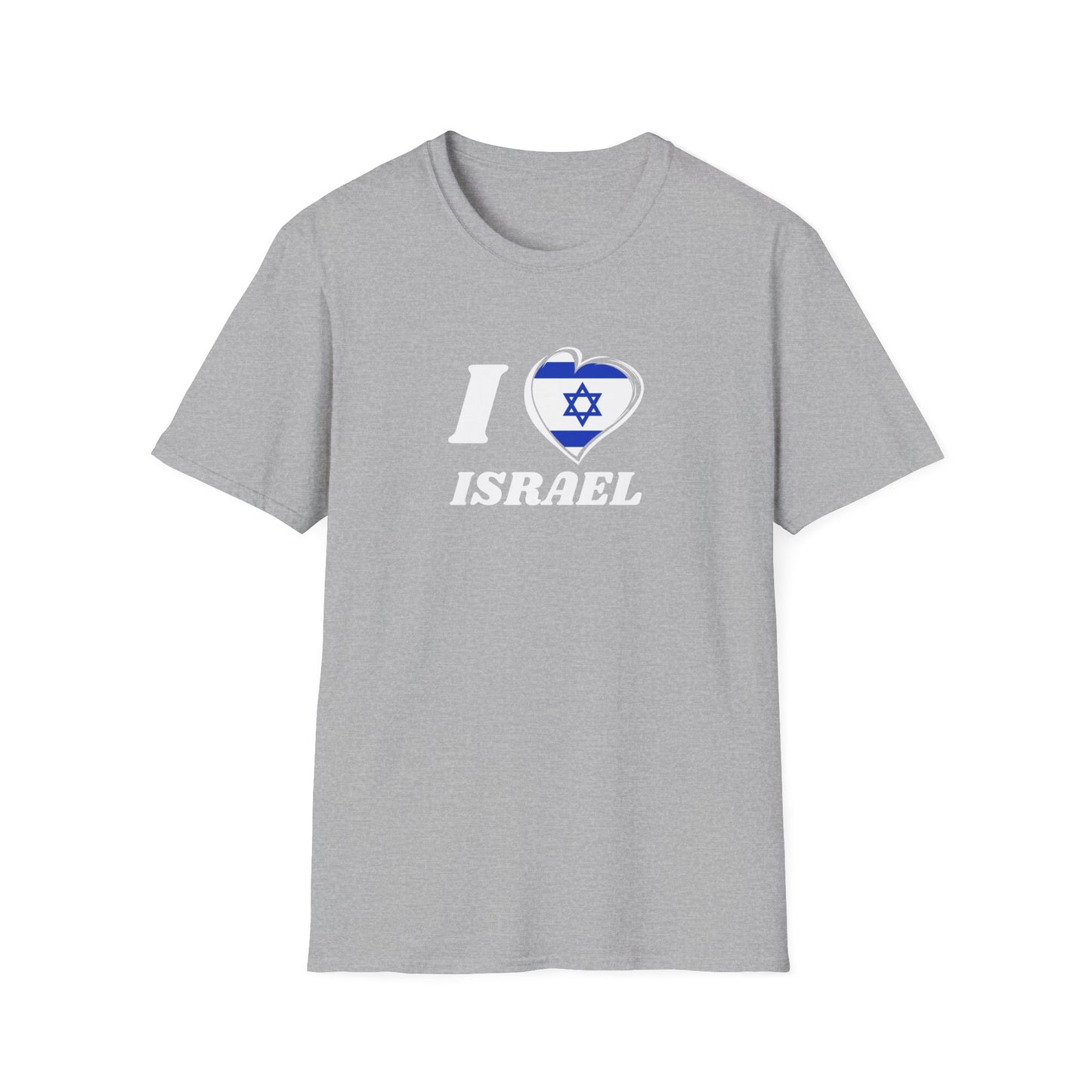 I Heart Israel Graphic T-Shirt Sport Grey