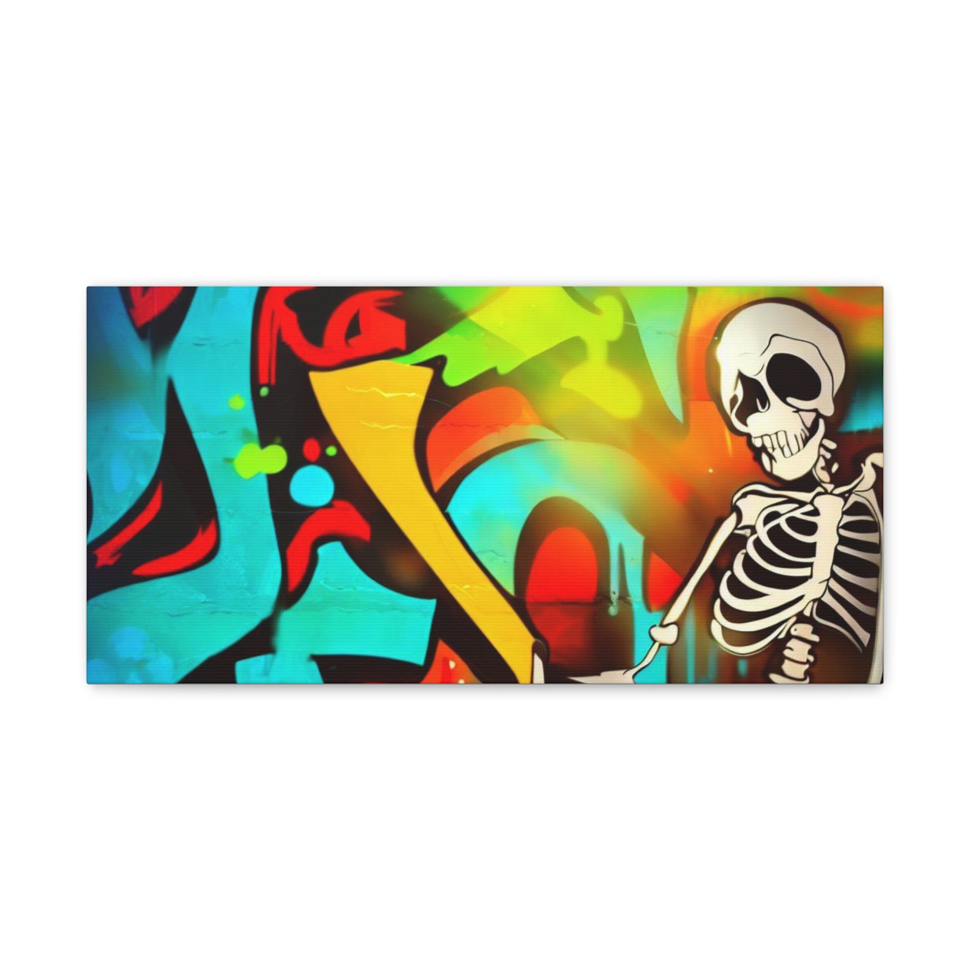 Halloween art, Skeleton canvas prints, Graffiti Halloween, Scary Halloween decor, Halloween home decor, Halloween wall, Gothic wall decor, Canvas Gallery Wraps - SaviTraviDesigns