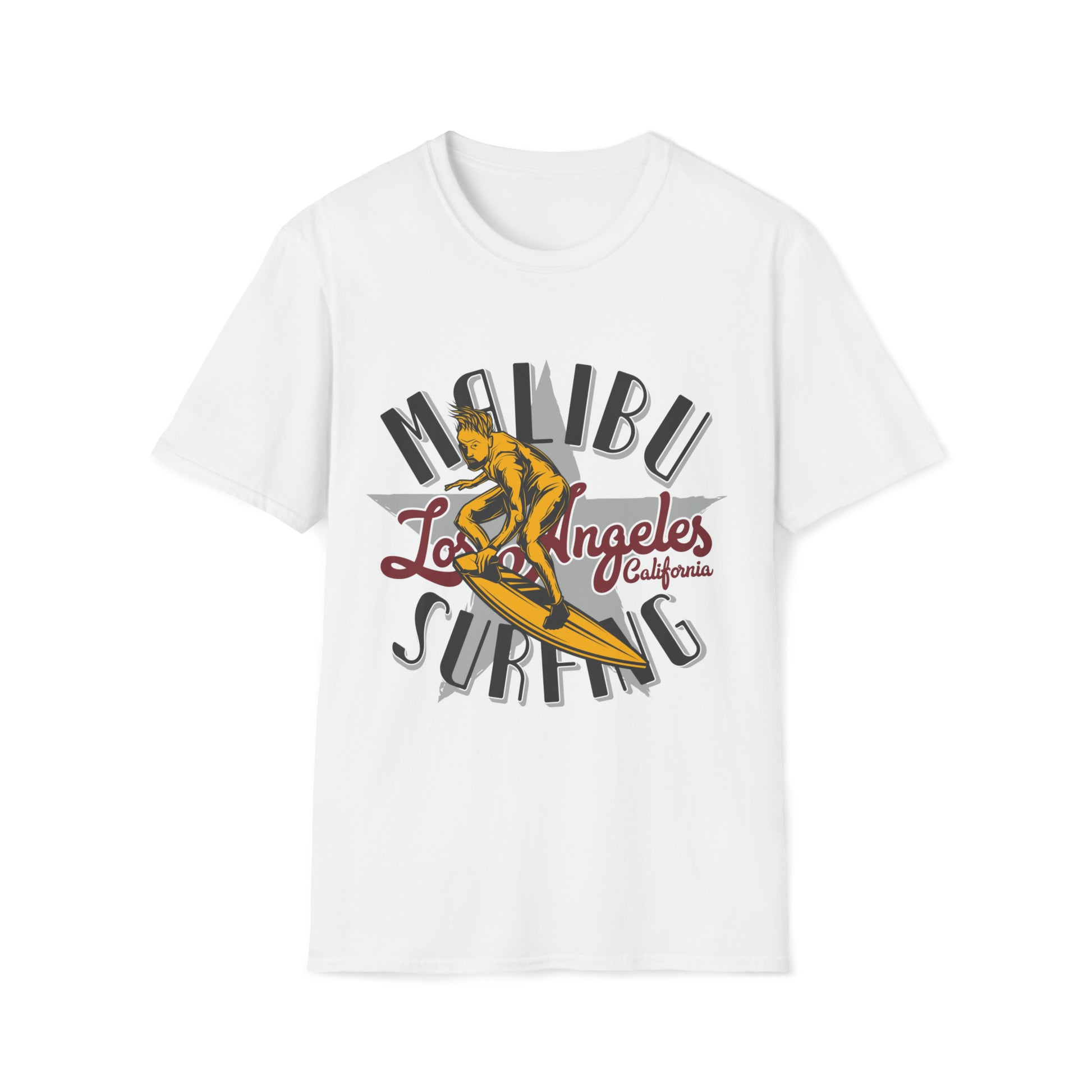 Malibu Surfing, Beachwear Graphics, Tropical T-Shirt Designs, Ocean-Inspired Shirts, Surfing Graphics, Sun and Sand Apparel, Summer Wardrobe Essentials - SaviTraviDesigns