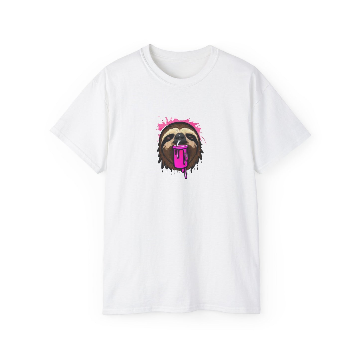 Slushee Sloth Graffiti Graphic Tee Shirt