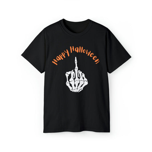 Halloween Tshirt, Bones Hand Tshirt, Graphic Tshirt, Happy Halloween - SaviTraviDesigns