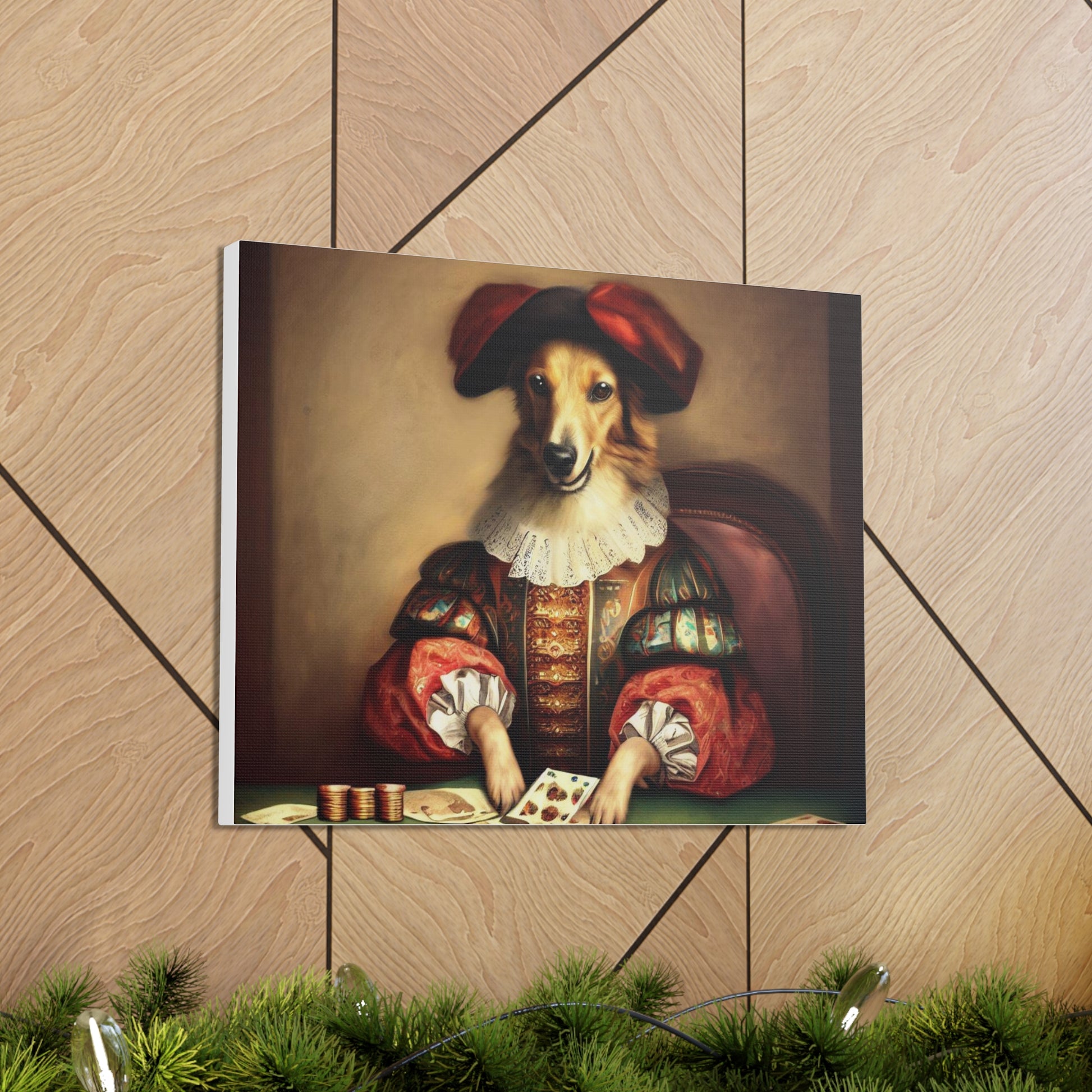 Fancy Dog, Canvas Dog Art, Dog Wall Art, Canine Canvas Art,Canvas Gallery Wraps, Pet Art - SaviTraviDesigns