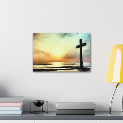 Christian wall art, Cross wall art, Beach art, ocean art, Canvas Gallery Wraps - SaviTraviDesigns