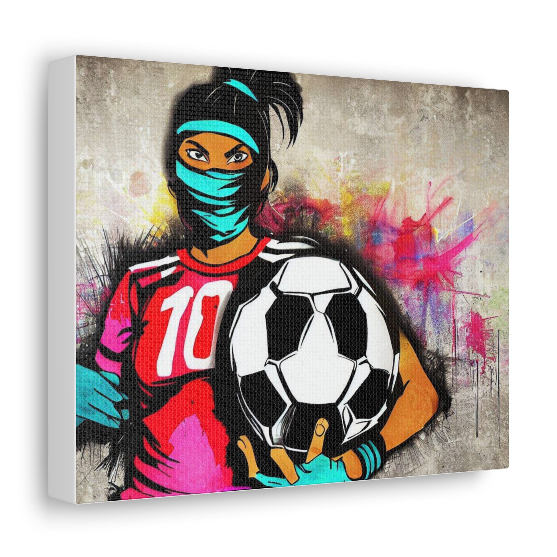 Soccer Player, Futbol Player, Graffiti art prints, Street art canvas, Urban art decor, Graffiti-style wall art, Graffiti canvas prints, Street art posters - SaviTraviDesigns