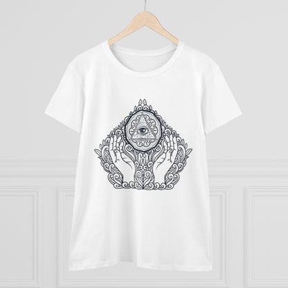 Meditation T-Shirts, Yoga Graphic Tees, Mindfulness Apparel, Zen T-Shirts, Spiritual Shirts, Chakra Tees, Womens T-Shirt